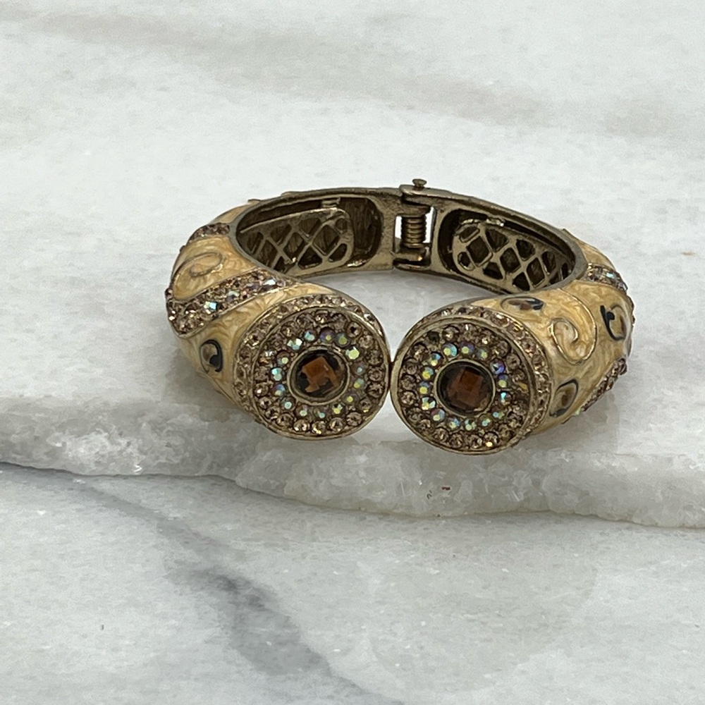 ✔Avant Garde Clamper Enamel Bracelet